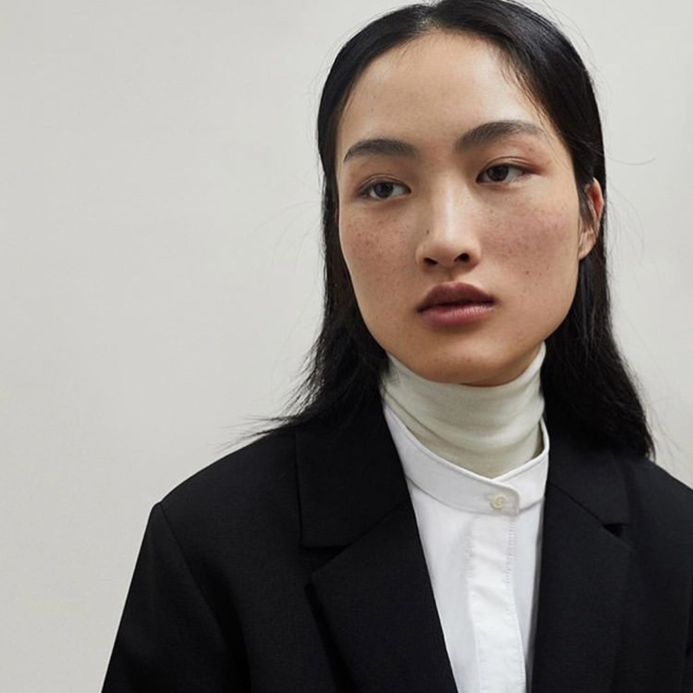 COS NAVY TAILORED COAT